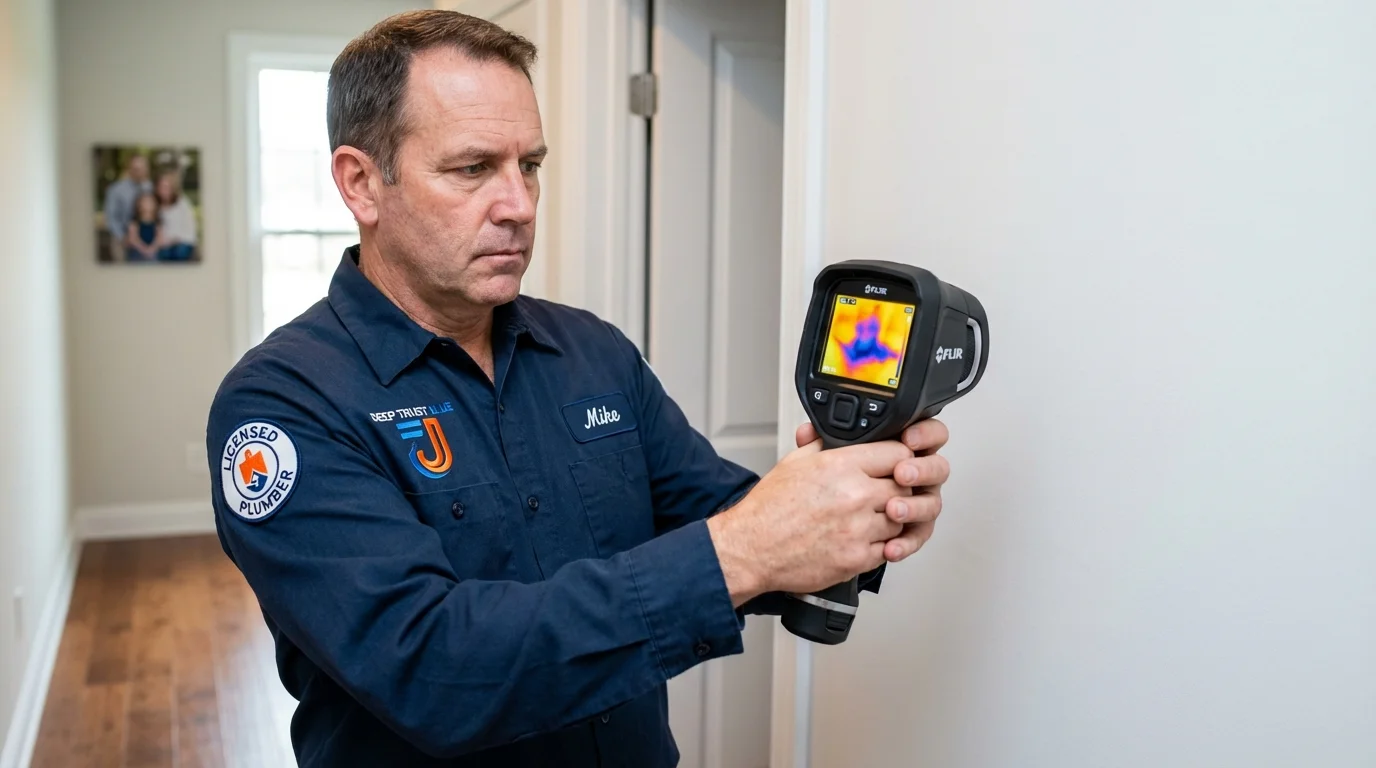 Thermal imaging leak detection by Johns Plumbing LLC in Reed City